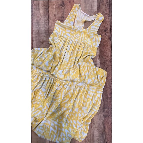 Rachel Roy Yellow Maxi Dress Racerback Size 0 Rayon Summer Vacation - Picture 6 of 10